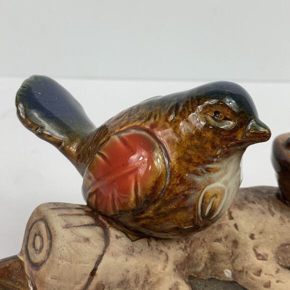 Ceramic Bird Bath large Leaf Plate Majolica Style Glazed Bird feeder dish tray - Picture 4 of 10